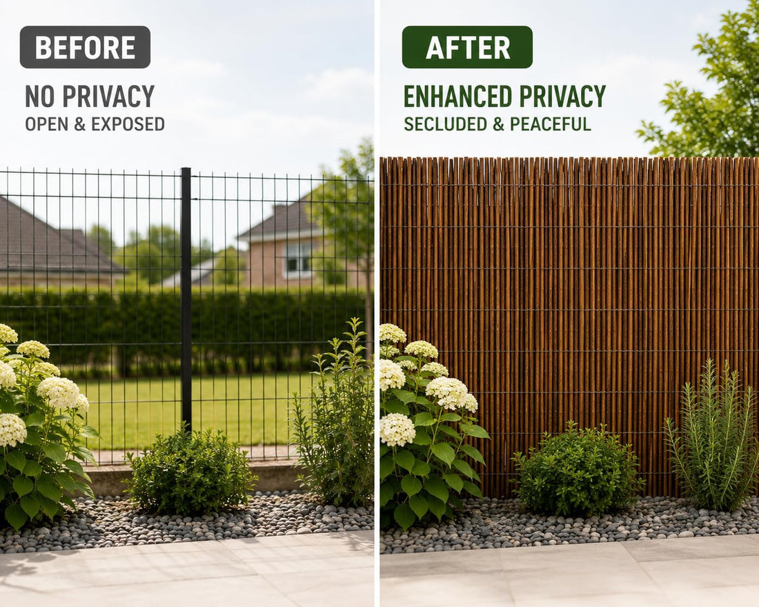 Natural Willow Garden Fence Privacy Screening