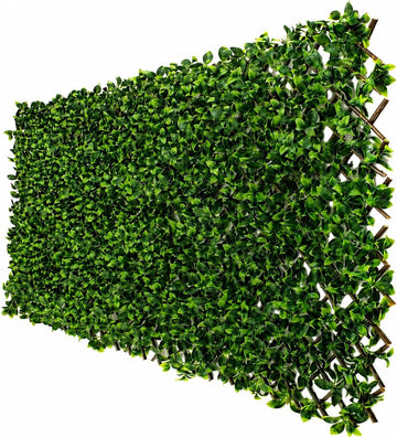 Artificial Laurel Leaf Hedge Trellis Expandable Privacy Screen Panel