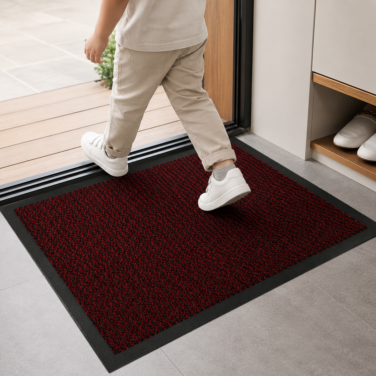 Door mat placed at hallway entrance