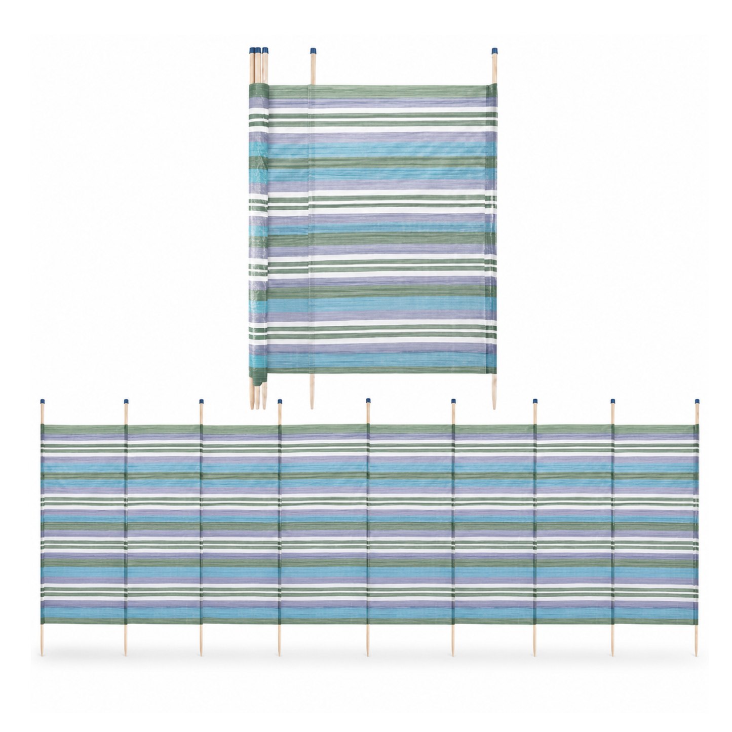 10 Pole Windbreak Beach & Camping Privacy Screen Garden Shelter