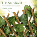 Green maple leaf trellis panel detail