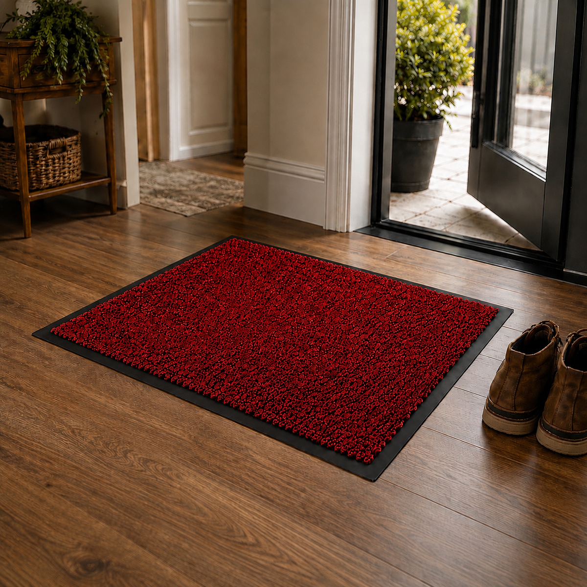 Coil door mat, Red, lifestyle photo