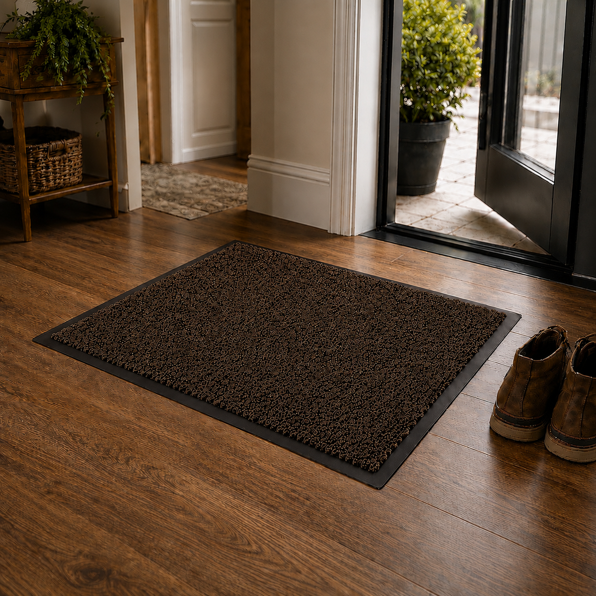 Coil door mat, Brown, lifestyle photo