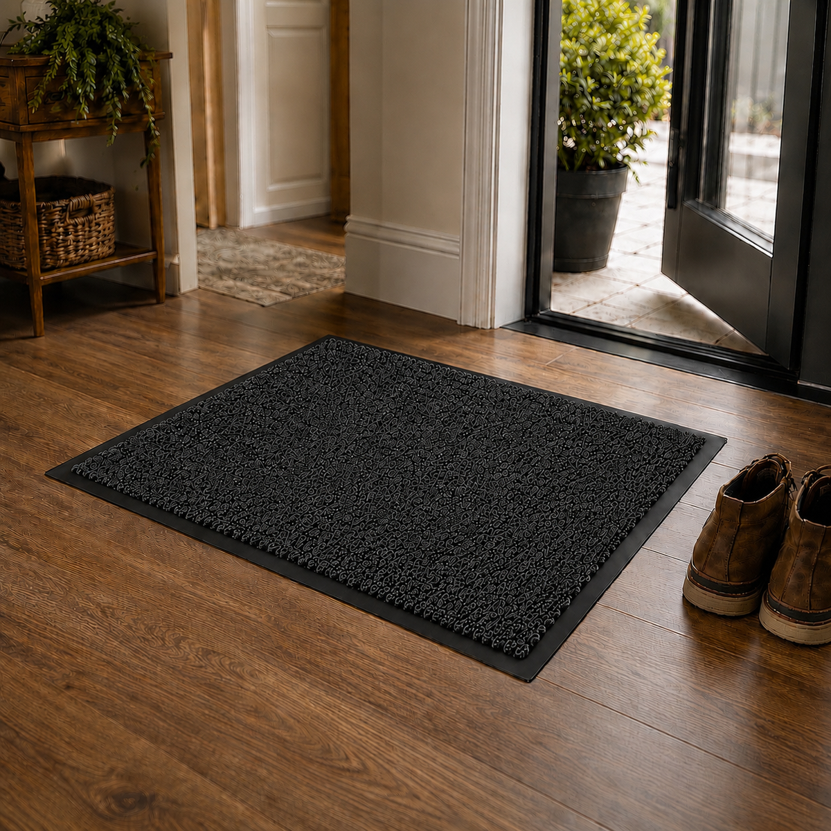 Coil door mat, Anthracite, lifestyle photo