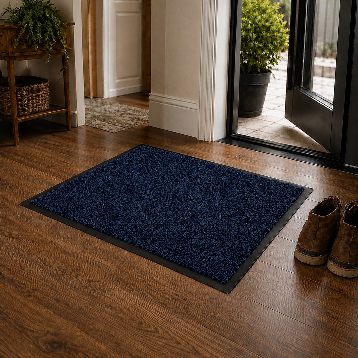 Coil door mat, Blue, lifestyle photo